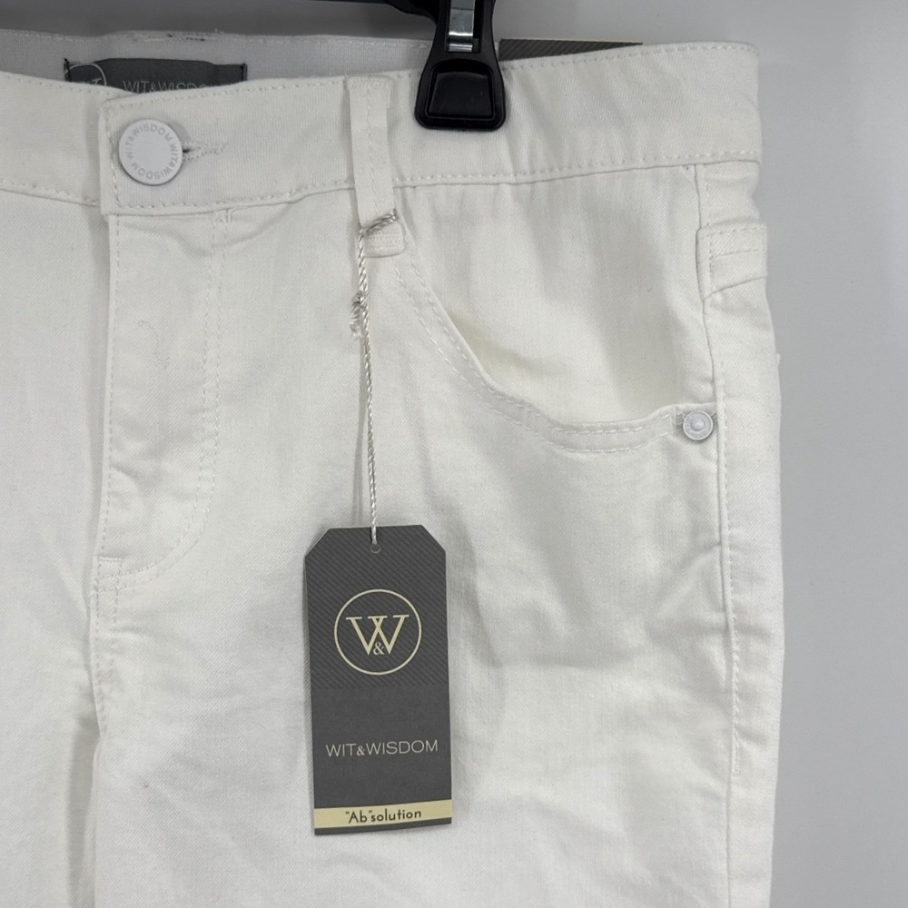 Wit & Wisdom Ab-solution White Bermuda Shorts Women 8 Cuffed L418ZSOW - Picture 4 of 12